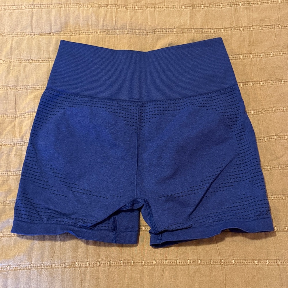 Gymshark Royal Blue Seamless High-Waist Athletic Shorts - Picture 2 of 2
